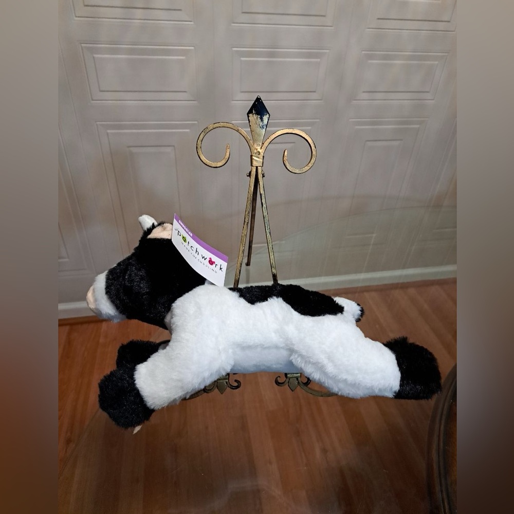 Brand New Patchwork Cow Pet Toy 16” With Squeaker.